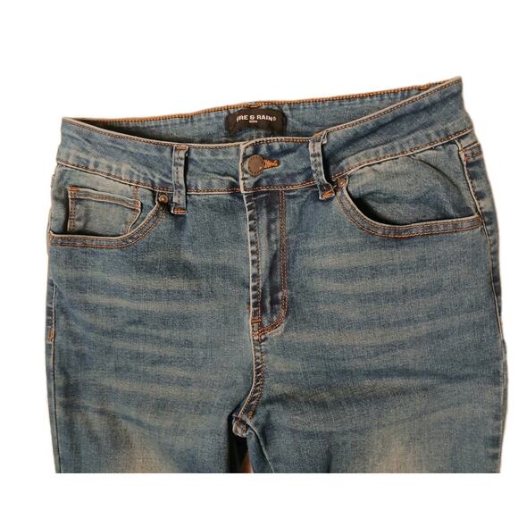 Vntg Embroidered Flare Jeans Sz 9 Blue Sunflower Daisy Acid Boho Festival Gypsy - Picture 6 of 16